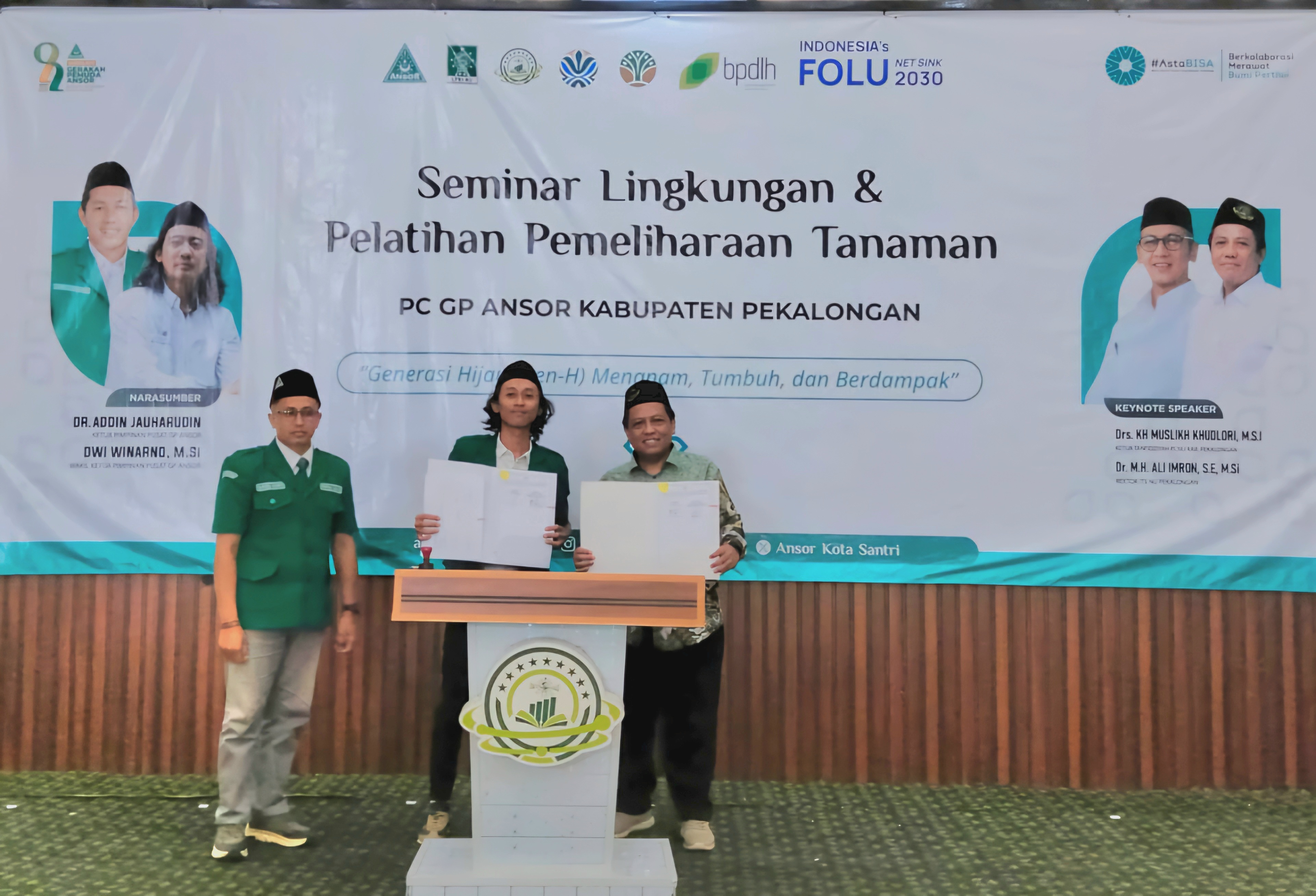 Seminar Lingkungan & Pelatihan Pemeliharaan Tanaman, Ansor Pekalongan Dorong Generasi Hijau